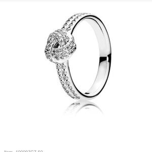 Pandora sparkling love knot ring